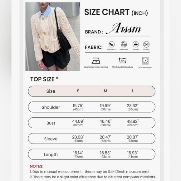 Cozy Cream  Cropped Cardigan Knit Sweater - Picture 6 of 10